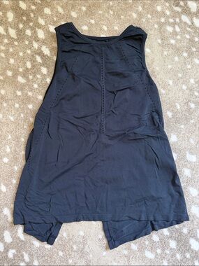 Athleta Black Athletic Tie-Back Tank Top